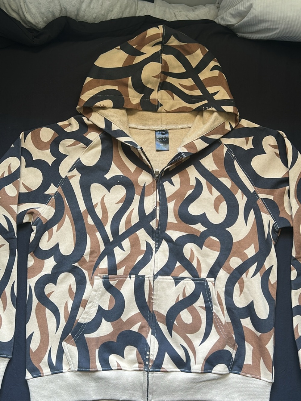 Number (N)ine Tribal Zip Up Hoodie